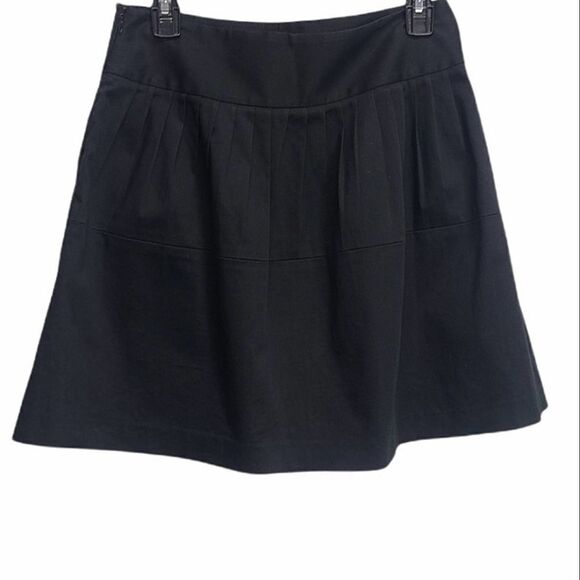 Theory Pleated Mini Black Skirt Size‎ 4 With Pockets - Picture 2 of 5